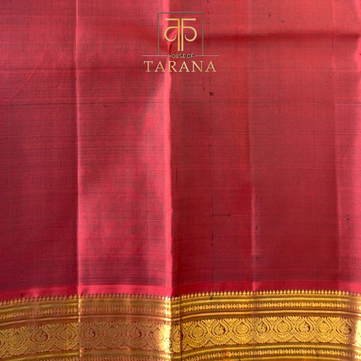 Royal blue with burnt orange kanjivaram silk saree