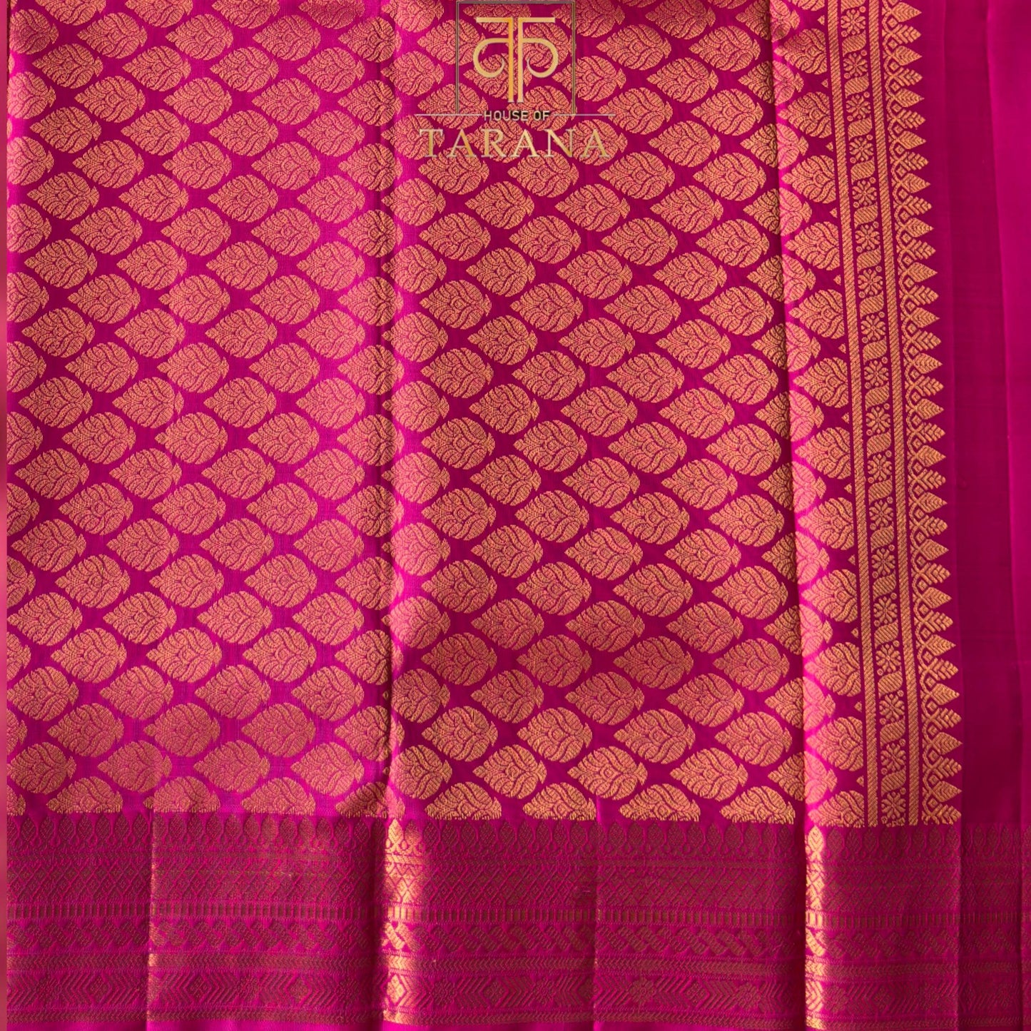 Lite pastel blue with magenta pink kanjivaram silk saree