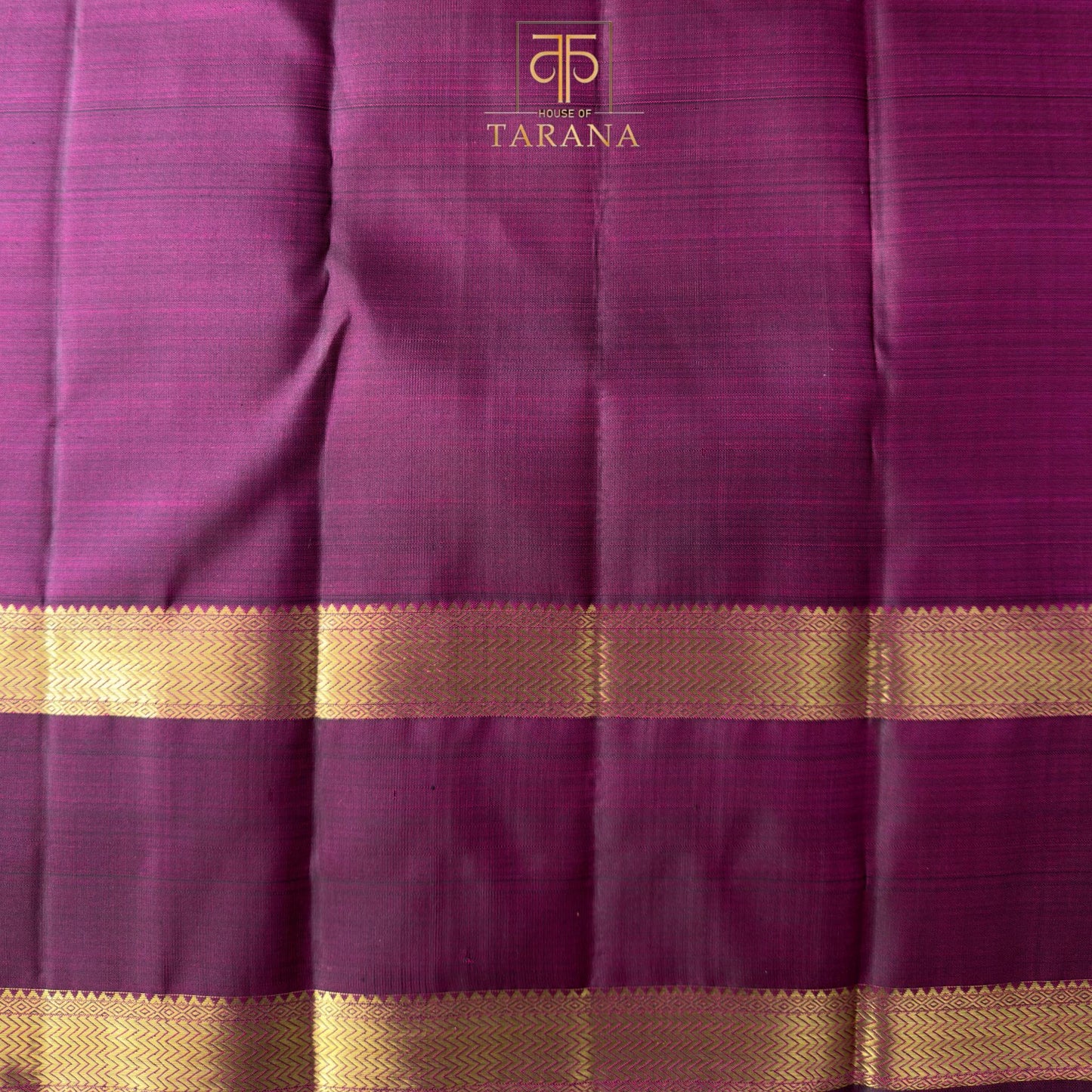 Deep plum with golden zari kanjivaram silk saree