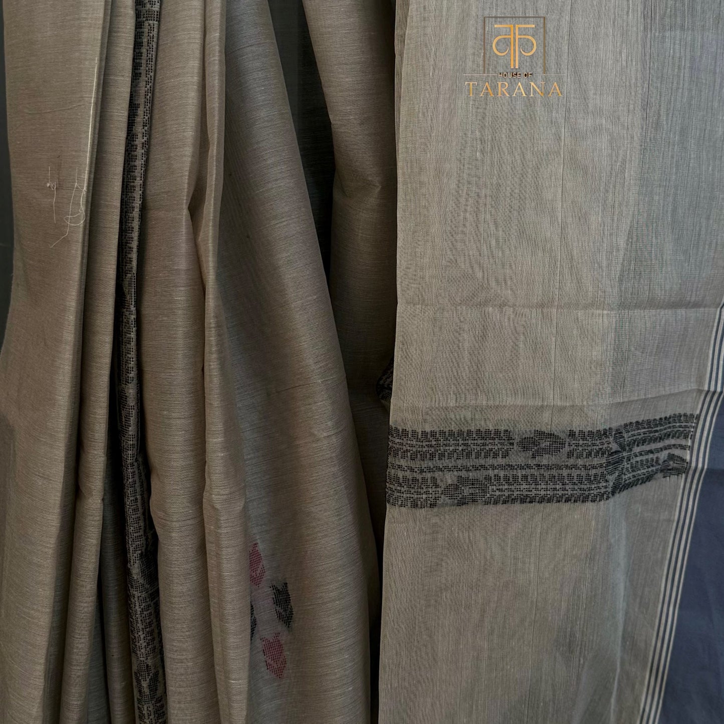 Grey with Lavender grey Chettinad Cotton Saree