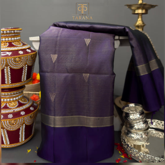 Royal purple kanjivaram soft silk saree